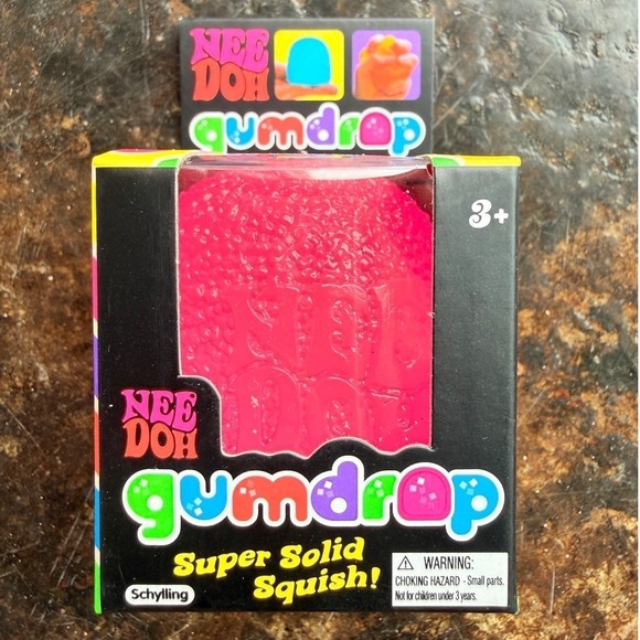 Schylling Other - NeeDoh‎ Gumdrop Fidget Toy Nee Doh Super Solid Squish Sensory Stress Pink NWT